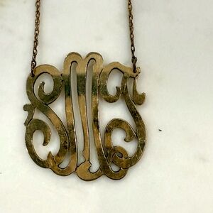 Gold Monogram Necklace “SMT”